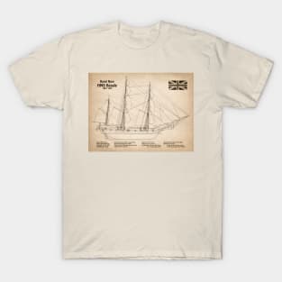 Charles Darwin HMS Beagle Tall Ship - SD T-Shirt